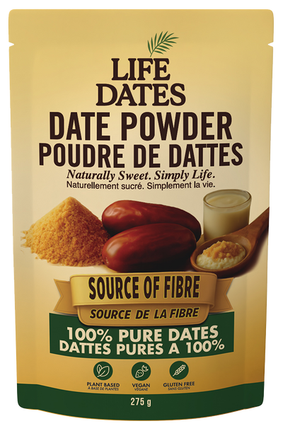 Life Dates Date Powder, original 275 g pouch front