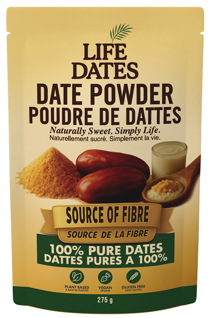 Life Dates Date Powder, original 275 g pouch front