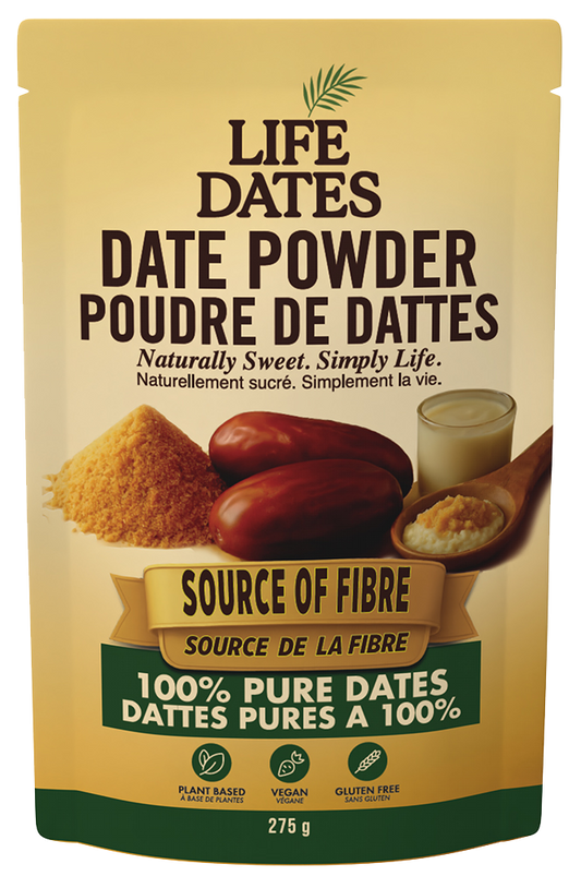 Life Dates Date Powder, original 275 g pouch front
