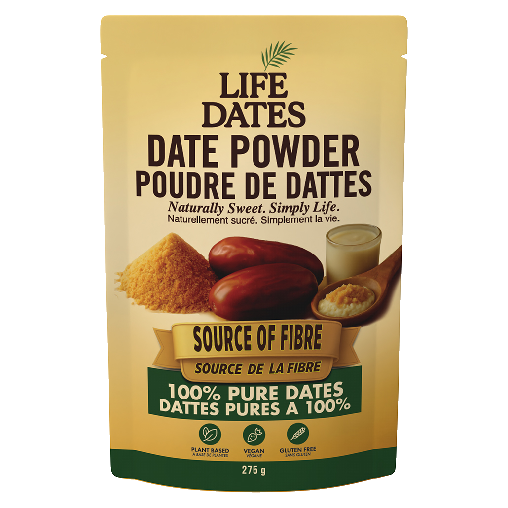 Life Dates Date Powder 275 g pouch, front packaging